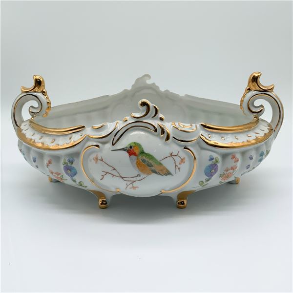 Gerold Porzellan Bavaria Porcelain Bowl, Hummingbird Design