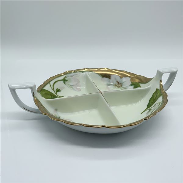 Hand-Painted Bavaria Divided Dish