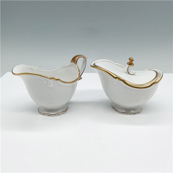 2pc PT Bavaria Barbizon Creamer and Sugar Bowl with Lid