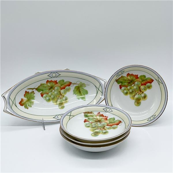 5pc Hutschenreuther Bavaria Porcelain Serving Set, Grape