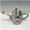 Image 3 : Dresden Porcelain Watering Can with Applied Flowers