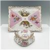 Image 1 : 2pc Dresden Porcelain Dresser Set, Tray and Trinket Box
