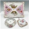Image 2 : 2pc Dresden Porcelain Dresser Set, Tray and Trinket Box