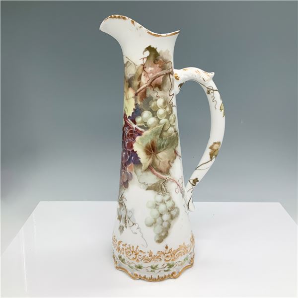 AK Limoges Porcelain Hand Painted Grapes Tankard