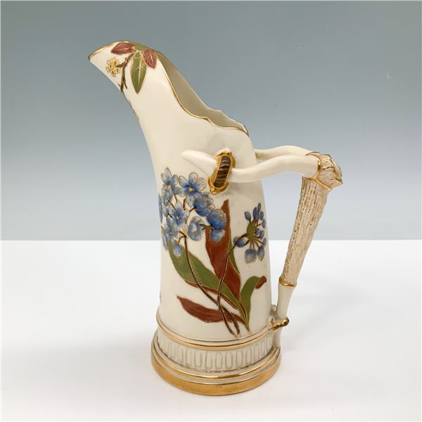 Royal Worcester Porcelain Floral Pitcher