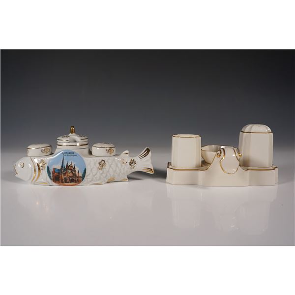 Royal Worcester & Porcelaine de France Condiment Sets