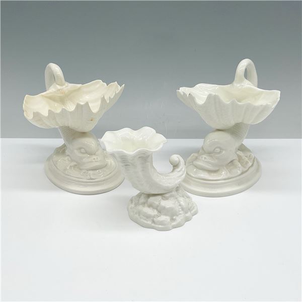 3pc Royal Worcester Bone China Dolphin and Cornucopia Bowls