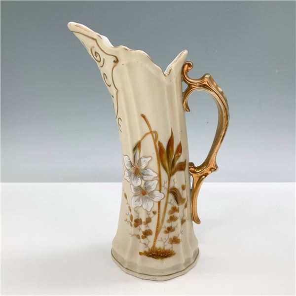 Victoria Carlsbad Austrian Porcelain Gilded Floral Ewer