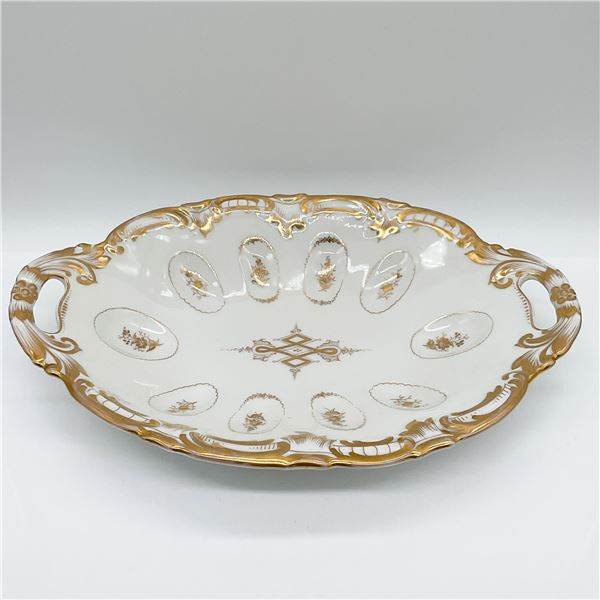 KPM Porcelain Serving Bowl, Gilded Floral Design