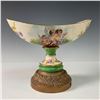Image 1 : Porcelain and Brass Floral Design Centerpiece Bowl