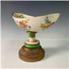 Image 2 : Porcelain and Brass Floral Design Centerpiece Bowl