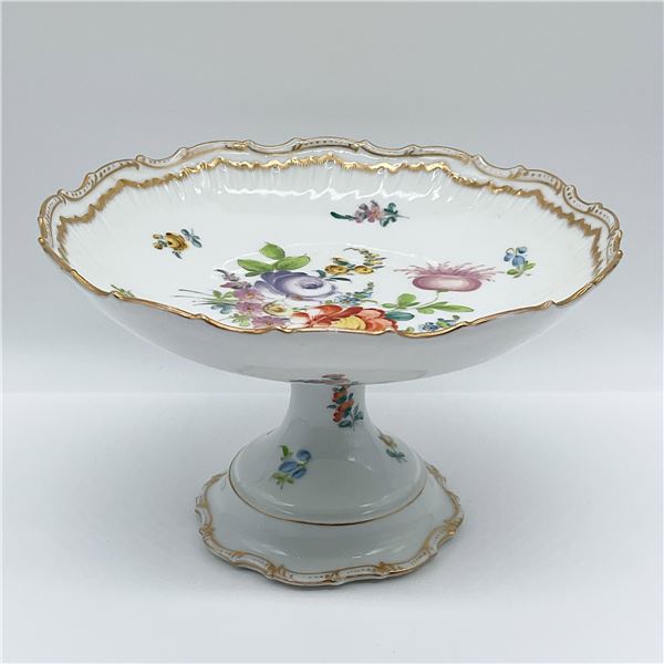Porcelain Compote, Floral Motif