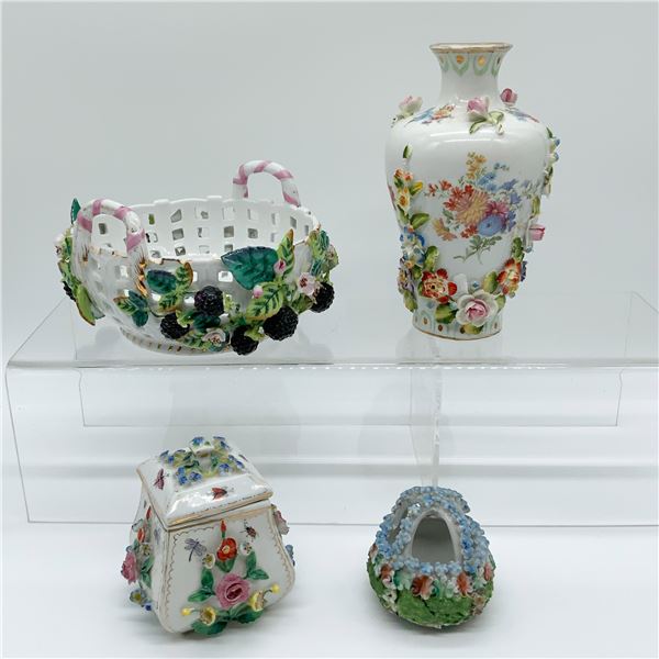 4pc Elfinware and Augustus Rex Porcelain Lot