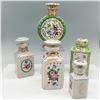 Image 1 : 5pc Hand-Painted Porcelain Decanters & Tea Caddy's