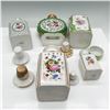 Image 4 : 5pc Hand-Painted Porcelain Decanters & Tea Caddy's