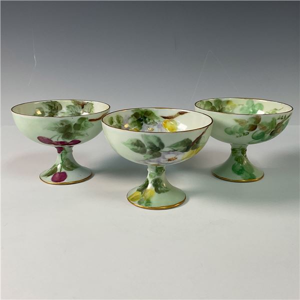 3pc Oscar & Edgar Gutherz Fruit Motif Punch Cups