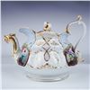 Image 8 : Porcelain Tea Set, 11pc, Hand-Painted Floral Design