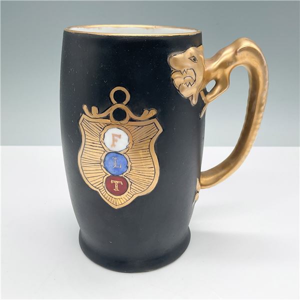 German Stein Mug, IOOF Symbol and Gold Accents
