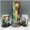 Image 4 : 3pc Hand Painted Tankard and Mugs, Grapes and Blackberry Mot