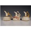 Image 1 : 3pc Floral Gilded Handles Creamers