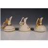 Image 2 : 3pc Floral Gilded Handles Creamers