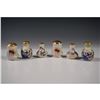 Image 1 : 6pc Porcelain Floral Salt and Pepper Shaker Set, Gilded Lids