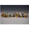 Image 4 : 6pc Porcelain Floral Salt and Pepper Shaker Set, Gilded Lids
