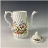 Image 2 : 3pc of Aynsley Bone China Coffee Service Set, Cottage Garden