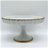 Image 1 : Porcelain of France Pedestal Cake Stand, Gilt Floral Design
