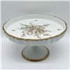 Image 2 : Porcelain of France Pedestal Cake Stand, Gilt Floral Design