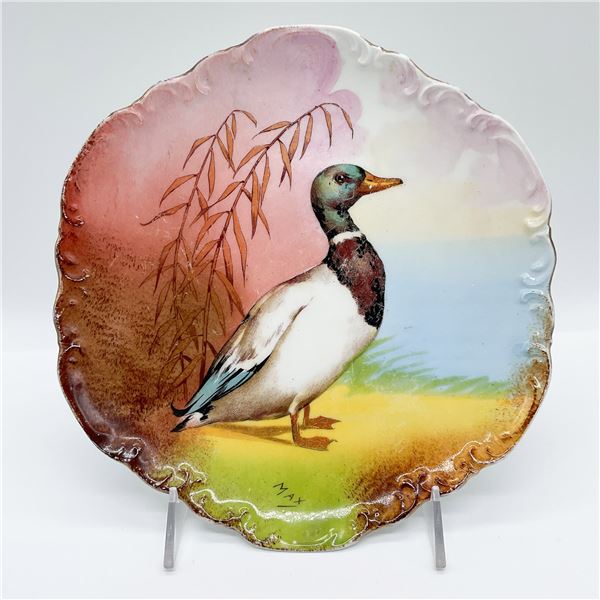 Cornet Porcelain Plate, Mallard Duck