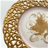 Image 3 : Porcelain Reticulated Plate, Gold and Pink Accents