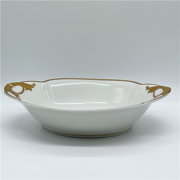Haviland Porcelain Serving Dish with Gilded Handles