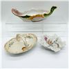 Image 1 : Porcelain Handled Dishes and Bowl, 3pc Assorted