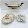 Image 2 : Porcelain Handled Dishes and Bowl, 3pc Assorted