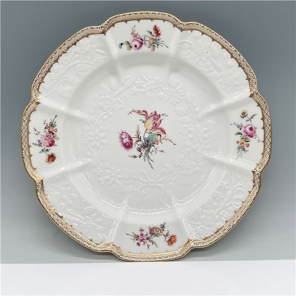 Lenox Mayence Scalloped Porcelain Platter with Gilt Trim