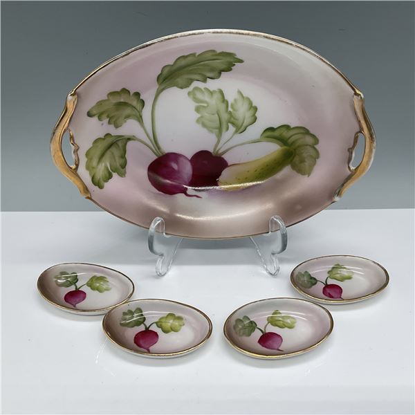 5pc Noritake Porcelain Radish Dish Set