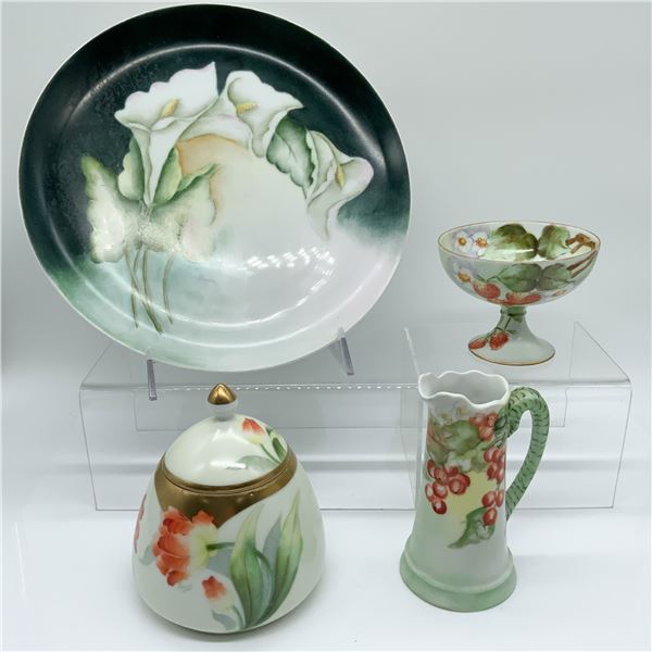 4pc Hand-Painted Porcelain Tableware