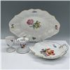Image 1 : 4pc Meissen Porcelain Floral Serving Set with Gold Accents