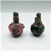 Image 2 : 2pc Chinese Cloisonne and Metal Overlay Snuff Bottles