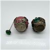 Image 3 : 2pc Chinese Cloisonne and Metal Overlay Snuff Bottles