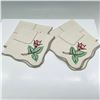 Image 3 : Vintage Embroidered Linen Tablecloth and Napkin Set