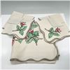 Image 4 : Vintage Embroidered Linen Tablecloth and Napkin Set