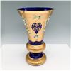 Image 1 : Bohemian Cobalt Blue and Gilt Hand Painted Glass Vase