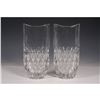 Image 1 : Pair of Geometric Cut Crystal Vases