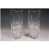 Image 2 : Pair of Geometric Cut Crystal Vases