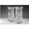 Image 2 : 3pc Cut Glass Floral Pattern Vases