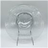Image 2 : Etched Glass Centerpiece Plate, Floral Design