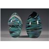 Image 1 : 2pc Art Glass Paperweight Set, Swirl Designs