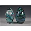 Image 2 : 2pc Art Glass Paperweight Set, Swirl Designs